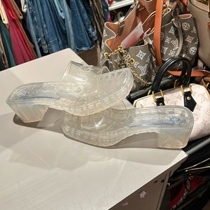 Like new Gucci clear mules